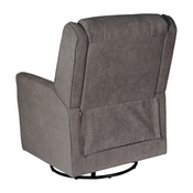 Cash Swivel Glider Rocker Recliner Chair, Manual 360 Degree Swivel Recliner Perfect for Living Room, Bedroom, or Nursery in Dark Gray Upholstery, CY-RAC-536-DKGRY-GG