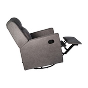 Cash Swivel Glider Rocker Recliner Chair, Manual 360 Degree Swivel Recliner Perfect for Living Room, Bedroom, or Nursery in Dark Gray Upholstery, CY-RAC-536-DKGRY-GG
