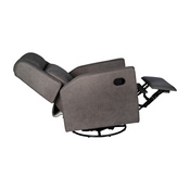 Cash Swivel Glider Rocker Recliner Chair, Manual 360 Degree Swivel Recliner Perfect for Living Room, Bedroom, or Nursery in Dark Gray Upholstery, CY-RAC-536-DKGRY-GG