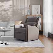 Cash Swivel Glider Rocker Recliner Chair, Manual 360 Degree Swivel Recliner Perfect for Living Room, Bedroom, or Nursery in Dark Gray Upholstery, CY-RAC-536-DKGRY-GG