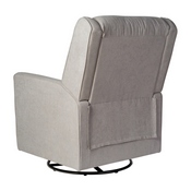 Cash Swivel Glider Rocker Recliner Chair, Manual 360 Degree Swivel Recliner Perfect for Living Room, Bedroom, or Nursery in Light Gray Upholstery, CY-RAC-536-LTGRY-GG