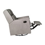 Cash Swivel Glider Rocker Recliner Chair, Manual 360 Degree Swivel Recliner Perfect for Living Room, Bedroom, or Nursery in Light Gray Upholstery, CY-RAC-536-LTGRY-GG