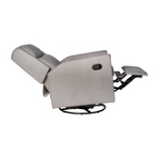 Cash Swivel Glider Rocker Recliner Chair, Manual 360 Degree Swivel Recliner Perfect for Living Room, Bedroom, or Nursery in Light Gray Upholstery, CY-RAC-536-LTGRY-GG