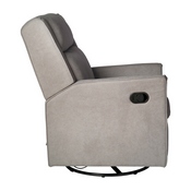 Cash Swivel Glider Rocker Recliner Chair, Manual 360 Degree Swivel Recliner Perfect for Living Room, Bedroom, or Nursery in Light Gray Upholstery, CY-RAC-536-LTGRY-GG