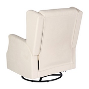 Omma Swivel Glider Rocker Recliner Chair, Manual 360 Degree Swivel Wingback Recliner Perfect for Living Room, Bedroom, or Nursery in Cream, CY-RAC-537-CRM-GG