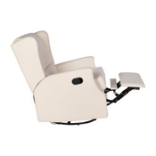 Omma Swivel Glider Rocker Recliner Chair, Manual 360 Degree Swivel Wingback Recliner Perfect for Living Room, Bedroom, or Nursery in Cream, CY-RAC-537-CRM-GG