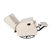 Omma Swivel Glider Rocker Recliner Chair, Manual 360 Degree Swivel Wingback Recliner Perfect for Living Room, Bedroom, or Nursery in Cream, CY-RAC-537-CRM-GG