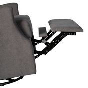 Omma Swivel Glider Rocker Recliner Chair, Manual 360 Degree Swivel Wingback Recliner Perfect for Living Room, Bedroom, or Nursery in Dark Gray, CY-RAC-537-DKGRY-GG