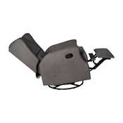 Omma Swivel Glider Rocker Recliner Chair, Manual 360 Degree Swivel Wingback Recliner Perfect for Living Room, Bedroom, or Nursery in Dark Gray, CY-RAC-537-DKGRY-GG
