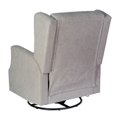Omma Swivel Glider Rocker Recliner Chair, Manual 360 Degree Swivel Wingback Recliner Perfect for Living Room, Bedroom, or Nursery in Light Gray, CY-RAC-537-LTGRY-GG
