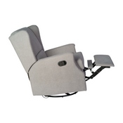 Omma Swivel Glider Rocker Recliner Chair, Manual 360 Degree Swivel Wingback Recliner Perfect for Living Room, Bedroom, or Nursery in Light Gray, CY-RAC-537-LTGRY-GG