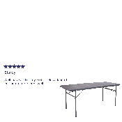 6-Foot Bi-Fold Dark Gray Plastic Folding Table with Carrying Handle, DAD-LF-183Z-DG-GG