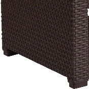Chocolate Brown Faux Rattan End Table, DAD-SF1-S-GG