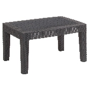 Dark Gray Faux Rattan Coffee Table, DAD-SF2-T-DKGY-GG