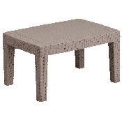 Light Gray Faux Rattan Coffee Table, DAD-SF2-T-GG