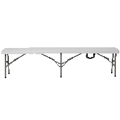 11''W x 72"L Bi-Fold Granite White Folding Bench with Carrying Handle, DAD-YCD-183Z-2-GG