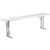 8-Foot Granite White Plastic Folding Training Table, DAD-YCZ-244-2-GW-GG, DAD-YCZ-244-2-GW-GG