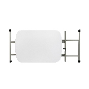 26 Inch Granite White Indoor/Outdoor Plastic Folding Table, Adjustable Height Commercial Grade Side Table, Laptop Table, TV Tray, DAD-YCZ-66X-GW-GG
