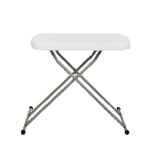 26 Inch Granite White Indoor/Outdoor Plastic Folding Table, Adjustable Height Commercial Grade Side Table, Laptop Table, TV Tray, DAD-YCZ-66X-GW-GG