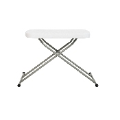 26 Inch Granite White Indoor/Outdoor Plastic Folding Table, Adjustable Height Commercial Grade Side Table, Laptop Table, TV Tray, DAD-YCZ-66X-GW-GG
