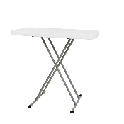 30 Inch Granite White Indoor/Outdoor Plastic Folding Table, Adjustable Height Commercial Grade Side Table, Laptop Table, TV Tray, DAD-YCZ-76X-GW-GG