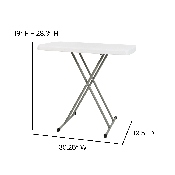 30 Inch Granite White Indoor/Outdoor Plastic Folding Table, Adjustable Height Commercial Grade Side Table, Laptop Table, TV Tray, DAD-YCZ-76X-GW-GG
