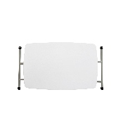 30 Inch Granite White Indoor/Outdoor Plastic Folding Table, Adjustable Height Commercial Grade Side Table, Laptop Table, TV Tray, DAD-YCZ-76X-GW-GG