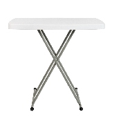 30 Inch Granite White Indoor/Outdoor Plastic Folding Table, Adjustable Height Commercial Grade Side Table, Laptop Table, TV Tray, DAD-YCZ-76X-GW-GG