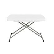 30 Inch Granite White Indoor/Outdoor Plastic Folding Table, Adjustable Height Commercial Grade Side Table, Laptop Table, TV Tray, DAD-YCZ-76X-GW-GG