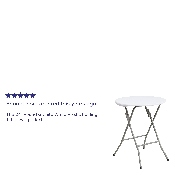 2-Foot Round Granite White Plastic Folding Table, DAD-YCZ-80R-1-SM-GW-GG