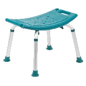 HERCULES Series Tool-Free and Quick Assembly, 300 Lb. Capacity, Adjustable Teal Bath & Shower Chair with Non-slip Feet