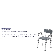 HERCULES Series 300 Lb. Capacity Adjustable Gray Bath & Shower Chair with Quick Release Back & Arms, DC-HY3523L-GRY-GG