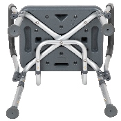 HERCULES Series 300 Lb. Capacity Adjustable Gray Bath & Shower Chair with Quick Release Back & Arms, DC-HY3523L-GRY-GG