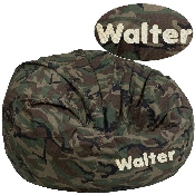 Personalized Oversized Camouflage Bean Bag Chair for Kids and Adults, DG-BEAN-LARGE-CAMO-TXTEMB-GG