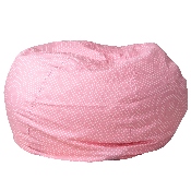 Oversized Light Pink Dot Bean Bag Chair for Kids and Adults, DG-BEAN-LARGE-DOT-PK-GG