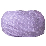 Oversized Lavender Dot Bean Bag Chair for Kids and Adults, DG-BEAN-LARGE-DOT-PUR-GG
