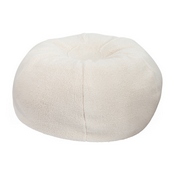 Duncan Large Natural Faux Sherpa Refillable Bean Bag Chair for Kids and Teens, DG-BEAN-LARGE-SHERPA-NAT-GG