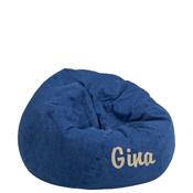 Personalized Small Denim Bean Bag Chair for Kids and Teens, DG-BEAN-SMALL-D