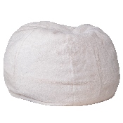 Small White Furry Bean Bag Chair for Kids and Teens, DG-BEAN-SMALL-FUR-WH-GG