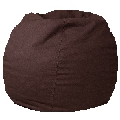 Small Solid Brown Bean Bag Chair for Kids and Teens, DG-BEAN-SMALL-SOLID-BRN-GG