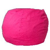 Small Solid Hot Pink Bean Bag Chair for Kids and Teens, DG-BEAN-SMALL-SOLID-HTPK-GG