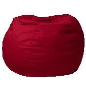 Small Solid Red Bean Bag Chair for Kids and Teens, DG-BEAN-SMALL-SOLID-RED-GG