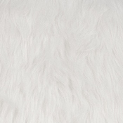 Shaggy Dog White Accent Chair, DL-10-GG