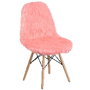 Shaggy Dog Hermosa Pink Accent Chair, DL-12-GG