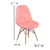 Shaggy Dog Hermosa Pink Accent Chair, DL-12-GG