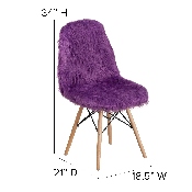 Shaggy Dog Purple Accent Chair, DL-15-GG