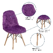 Shaggy Dog Purple Accent Chair, DL-15-GG