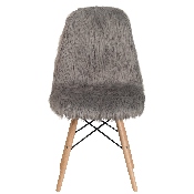 Shaggy Dog Charcoal Gray Accent Chair, DL-16-GG