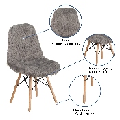 Shaggy Dog Charcoal Gray Accent Chair, DL-16-GG