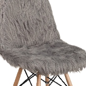 Shaggy Dog Charcoal Gray Accent Chair, DL-16-GG